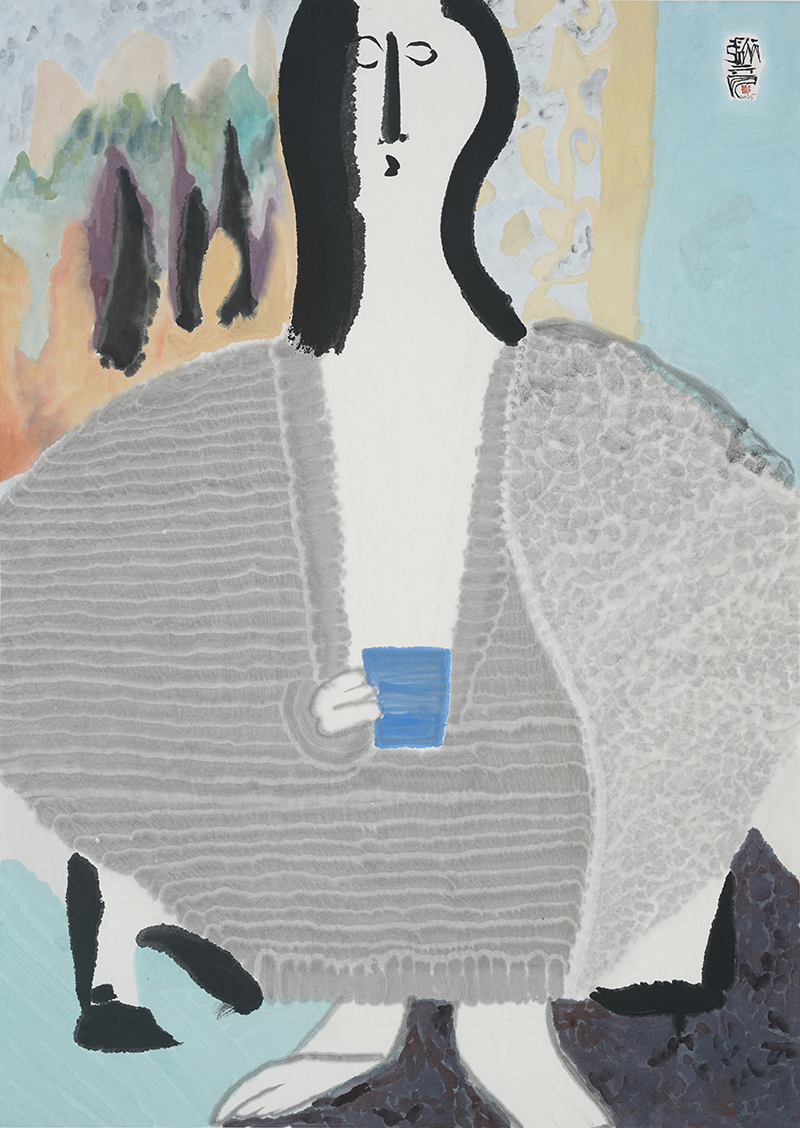 Jang Byeong Eun · Eastbrush · 张炳彥 · figure · ink_and_light_color_on_paper · 841mm_x_594mm · 2025